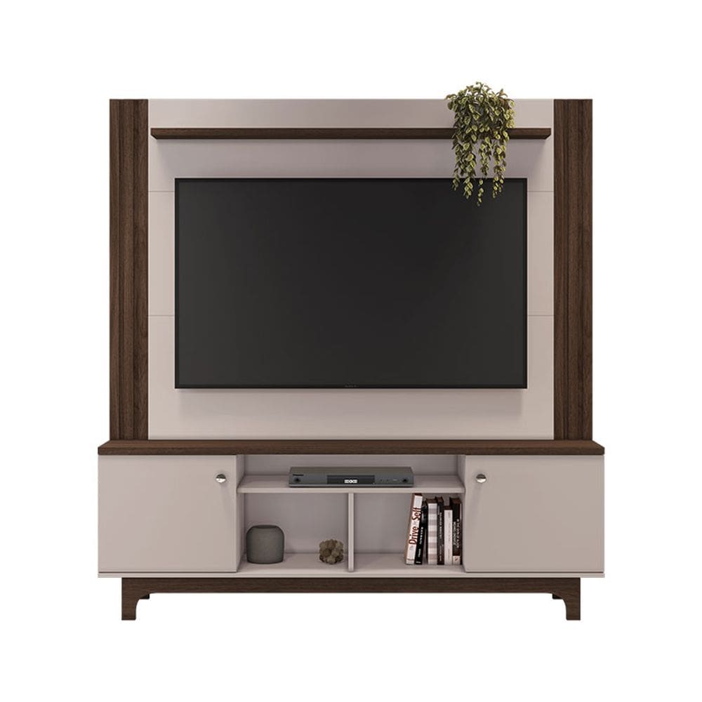 Estante Home para TV até 65 Polegadas Bálsamo JCM Móveis Café Soft/Off