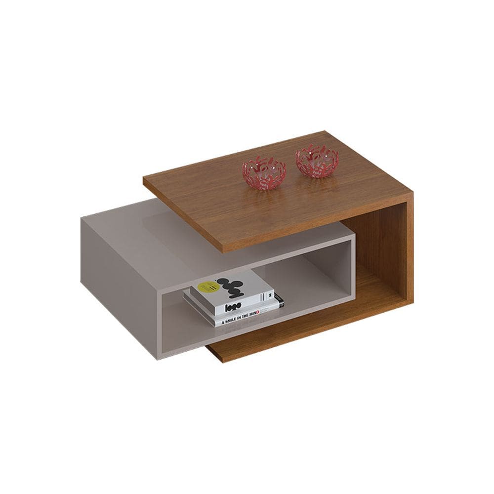 Mesa de Centro Diva JCM Móveis Cinamomo/Off