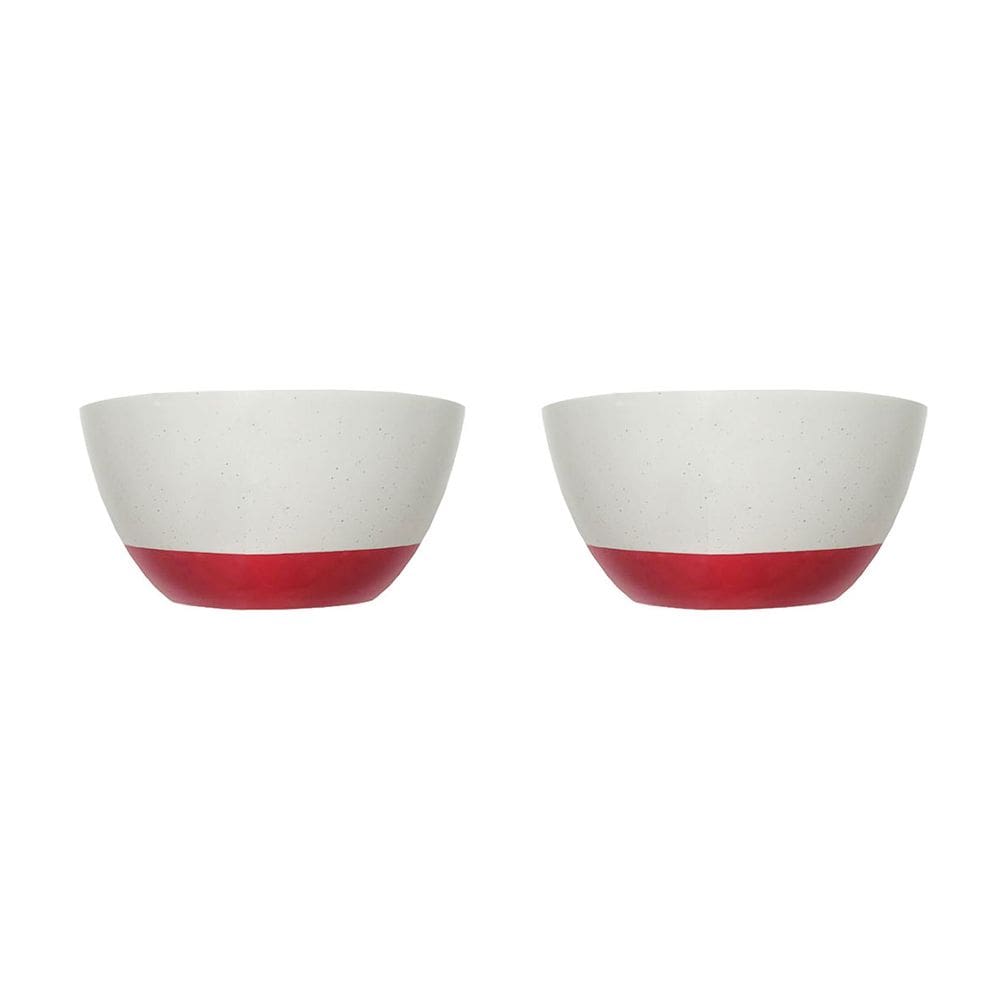 Tigela Bowl Cumbuca Ceramica 500ml Vermelha 2un