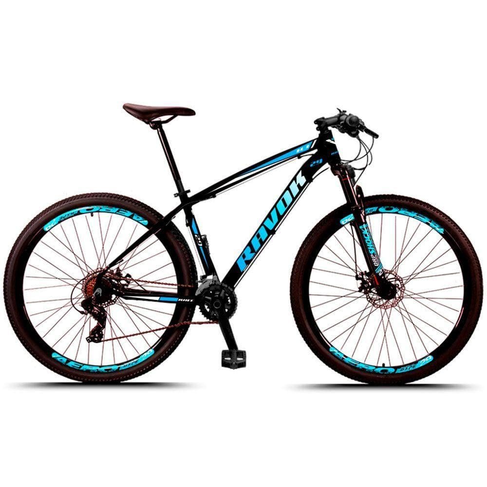 Bicicleta Aro 29 Alumínio Freio Hidraulico Bike 24 Marchas Azul