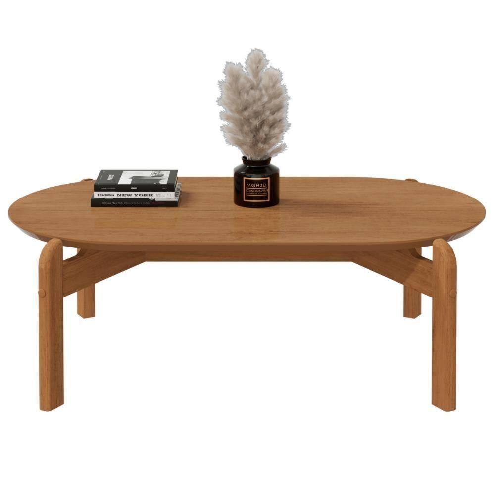 Mesa De Centro Oval Colombo Cedro