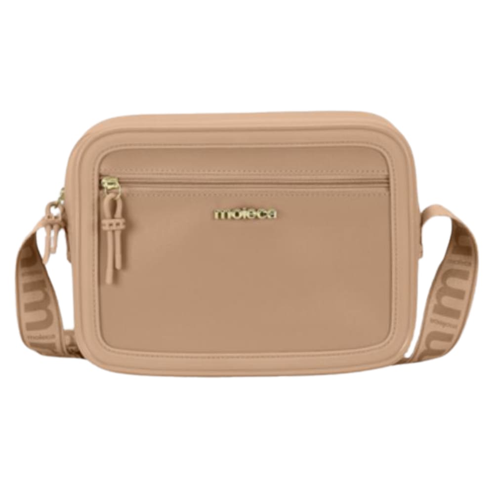 Bolsa Moleca Transversal Pequena Alça Larga Feminina Nude
