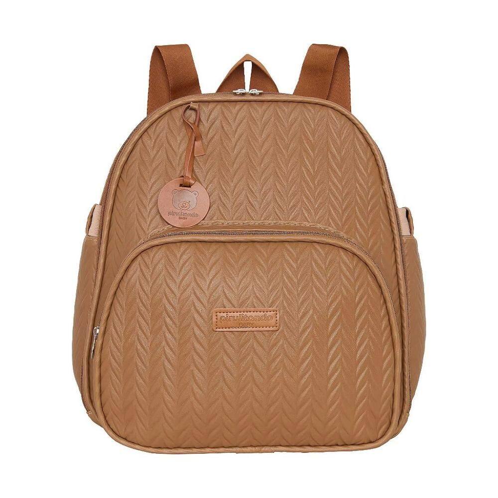 Mochila de Maternidade Pirulitando Baby Refúgio Marrom
