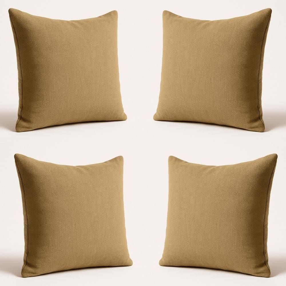 Kit 4 Almofadas Suede Decorativa 42cm Sala Quarto Escritório Capuccino