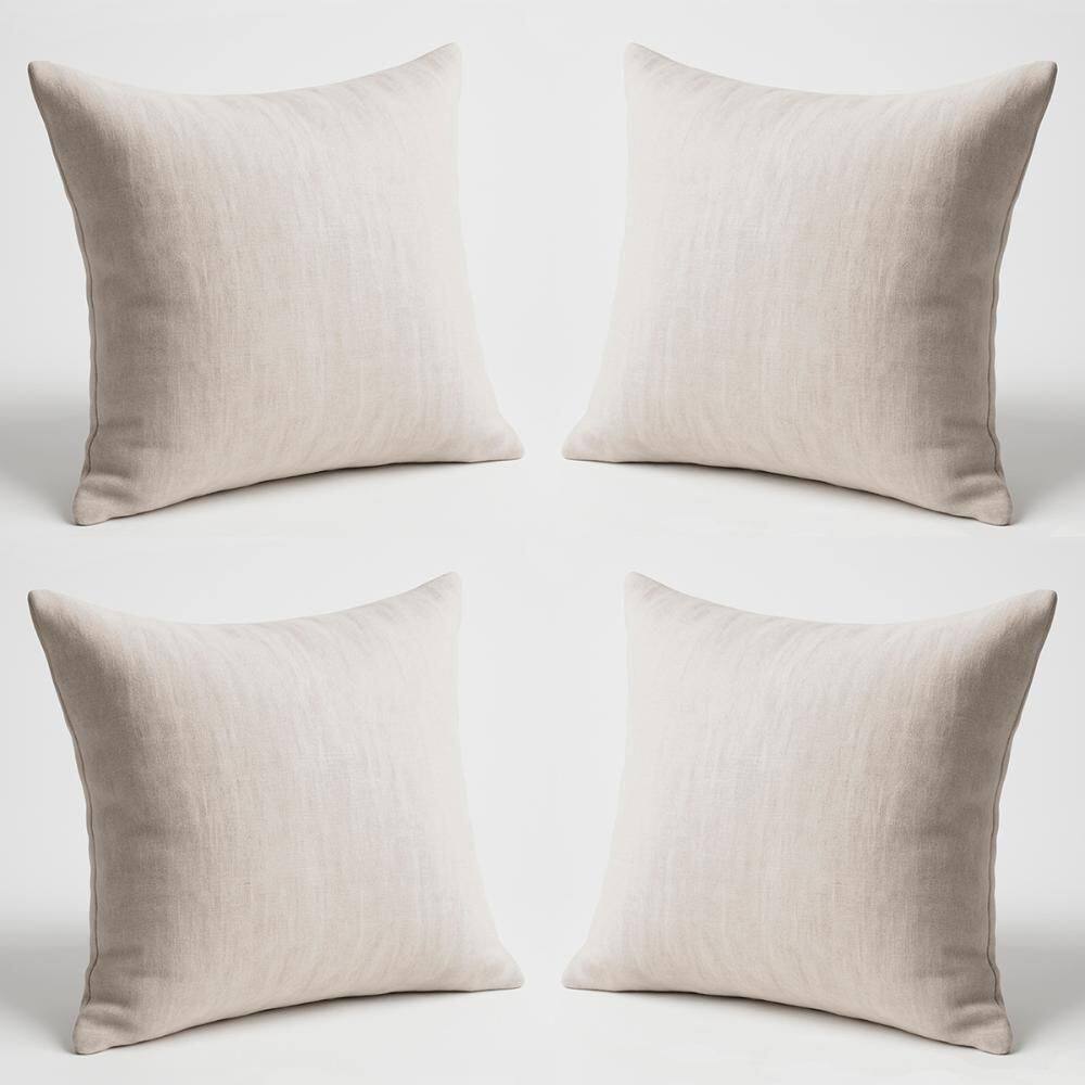 Kit 4 Almofadas Suede Decorativa 42cm Sala Quarto Escritório Bege