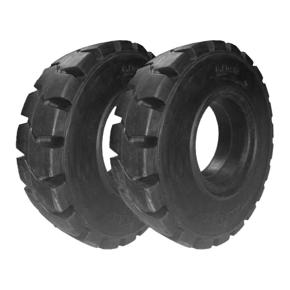 Kit 2 Pneus Unisol 6.00X9 Totalflex New Maciço Carga