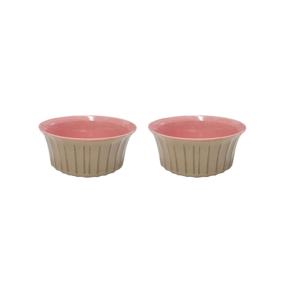 Tigela Ceramica Bowl Pequeno Rose Molho Farofa Petiscos 2un
