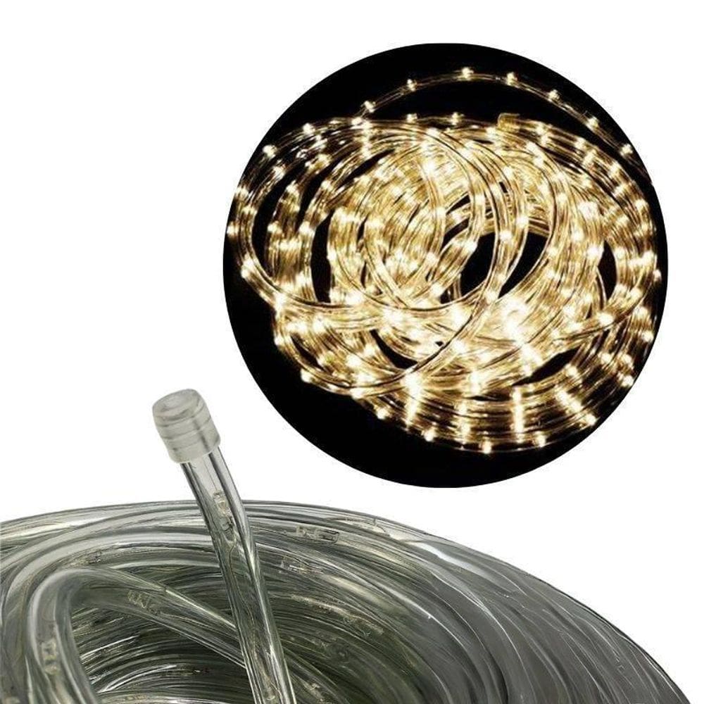 Mangueira Led Pisca Pisca 127V 8 Funções À Prova D` Água 10M