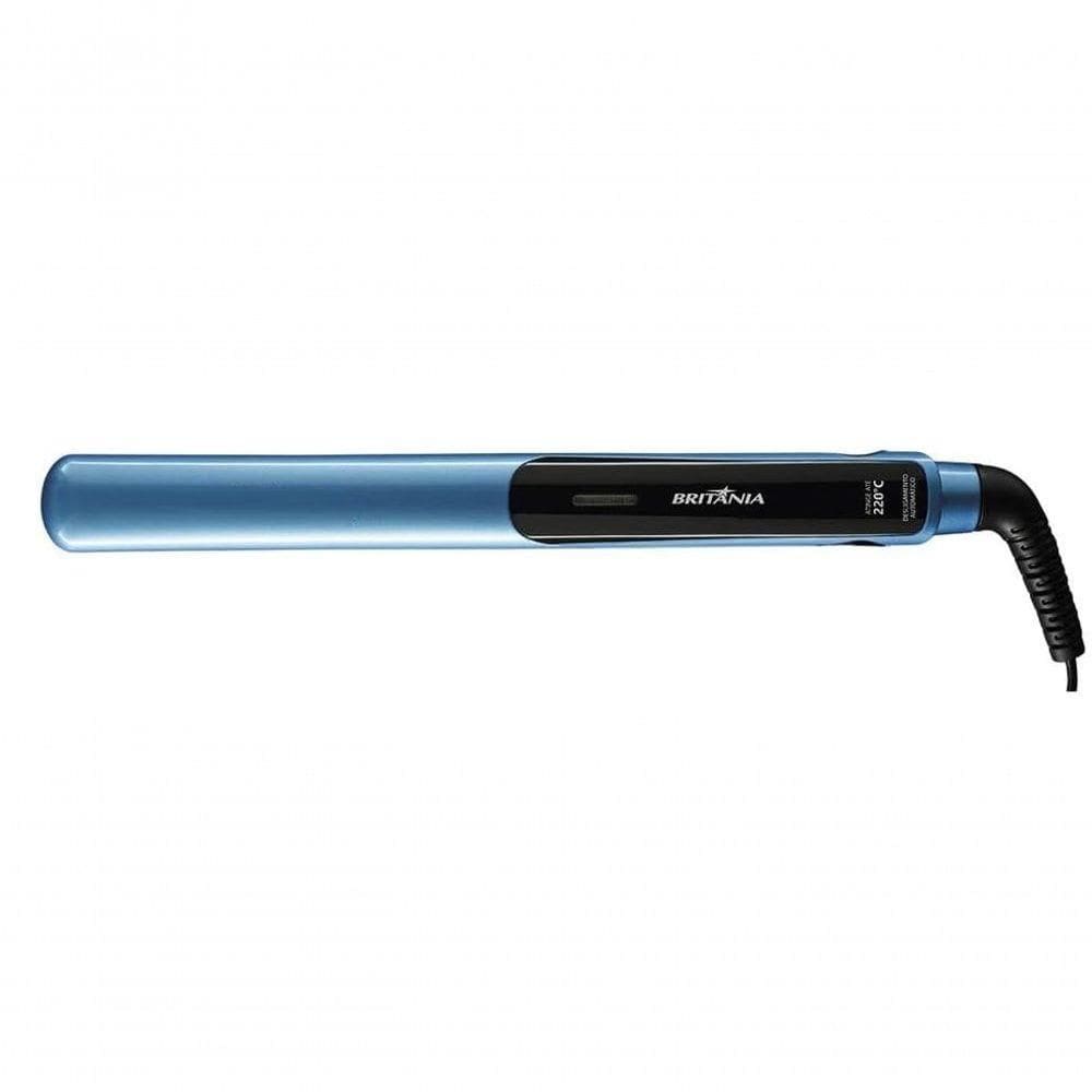 Chapinha Prancha De Cabelos 35w Britania Ceramica Titanium Blue Bivolt