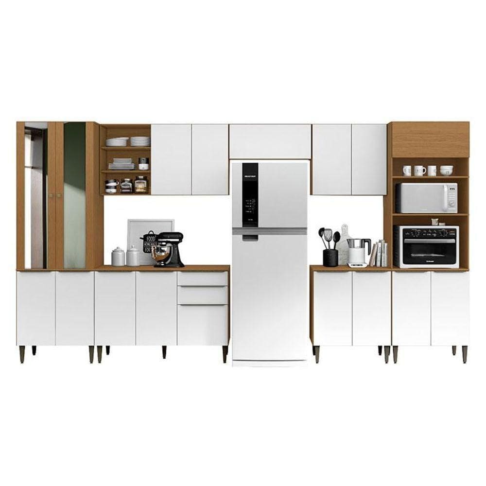Cozinha Modulada Luana Composição 1 Atacama Branco - Aramóveis