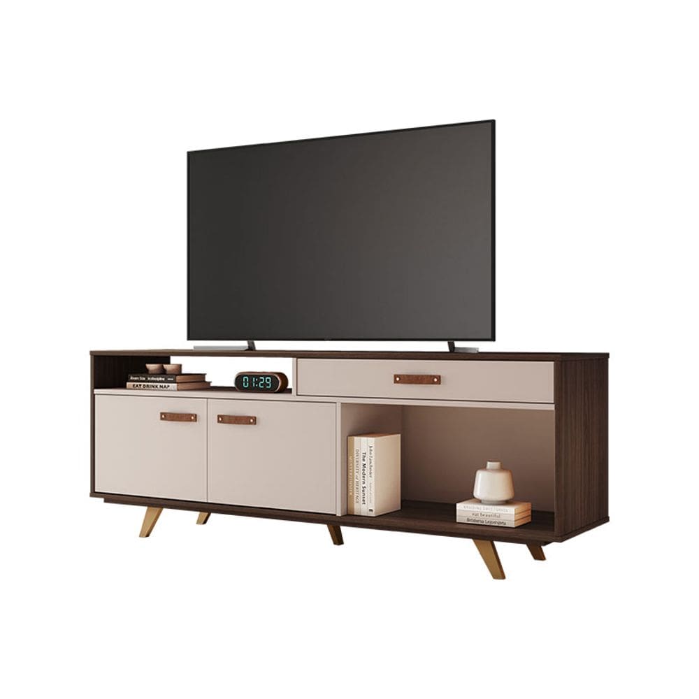 Rack para TV até 65 Polegadas Ímpar JCM Móveis Café Soft/Off