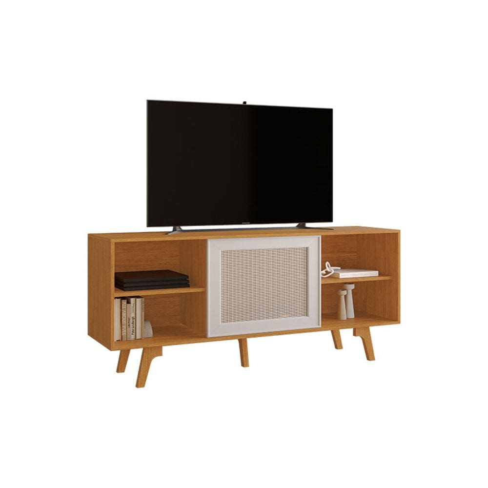 Rack para TV até 56 Polegadas Garra JCM Móveis Cinamomo/Off