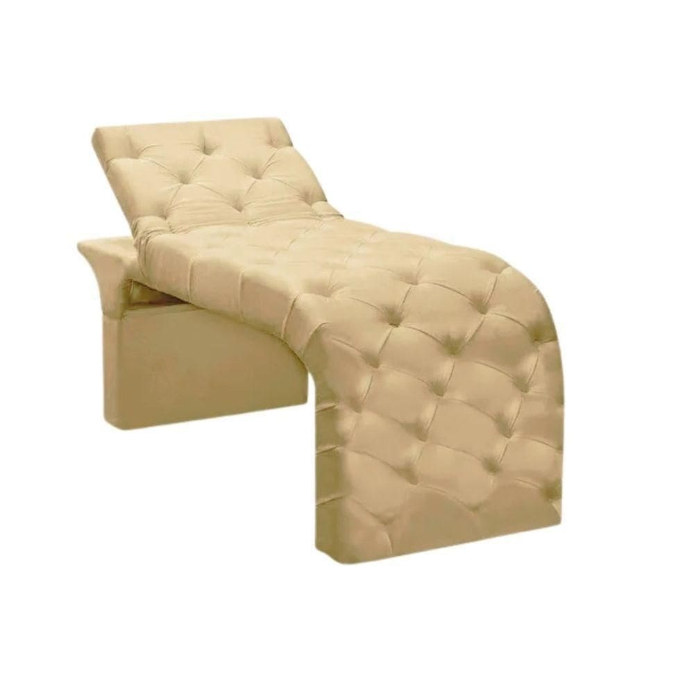 Maca Estofada Estética Cílios Regulável Spa Suede Ana Clara Cor:bege