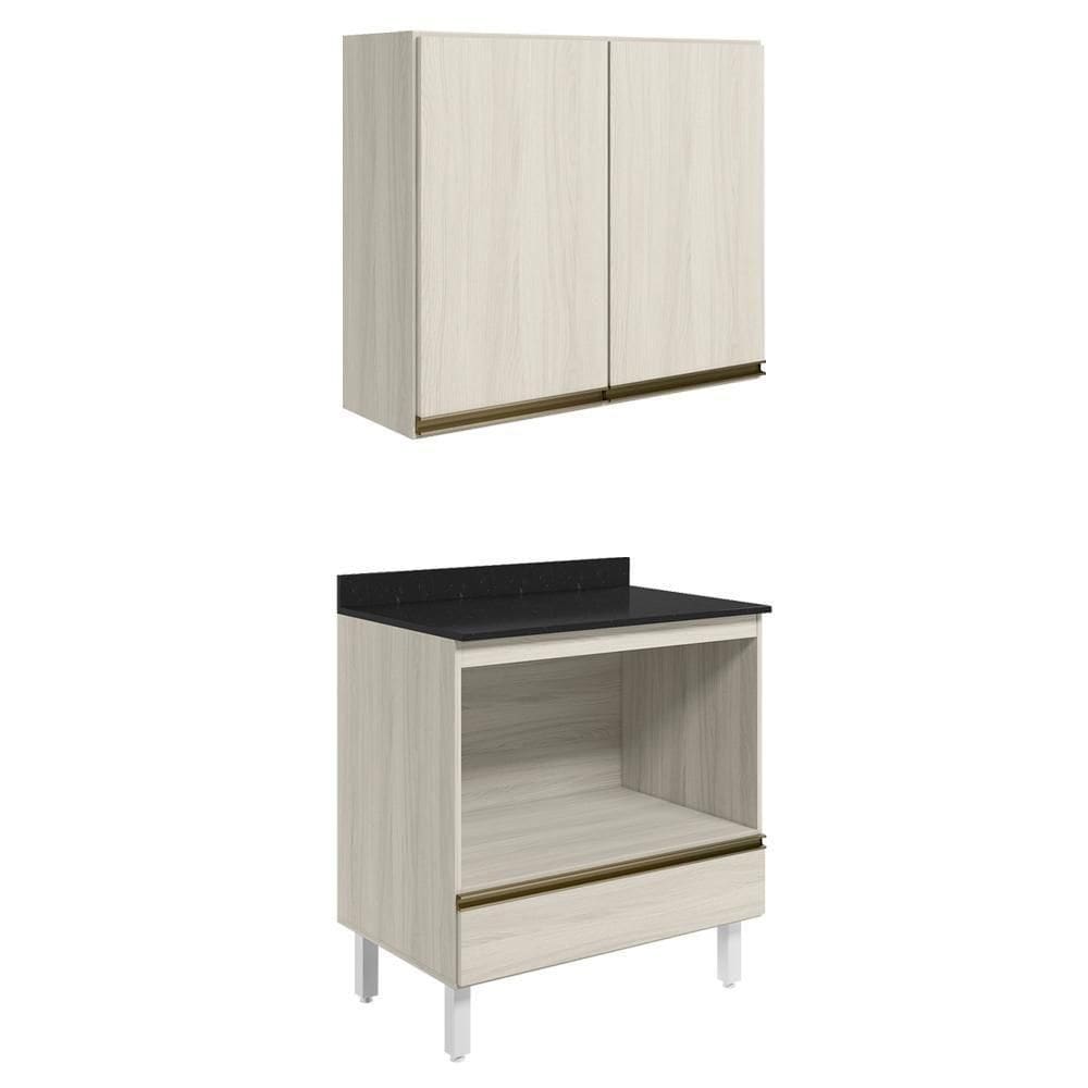Armario Aereo Balcao Forno 80cm Mdf Kali Nicioli Bianco Toq