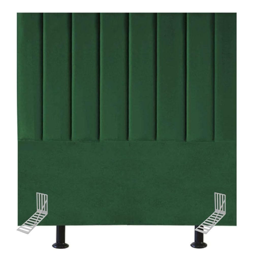 Cabeceira Cama Casal Queen Size 160 Cm Lídia Suede E Frame Verde