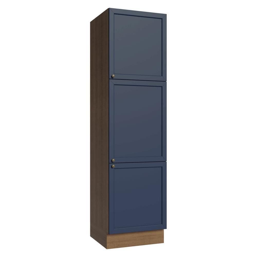 Paneleiro 60 Cm 3 Portas Vik Madesa Rustic/azul