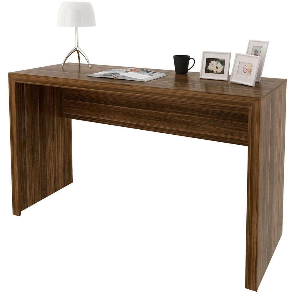 Mesa Para Escritório Escrivaninha 127 Cm Nogal