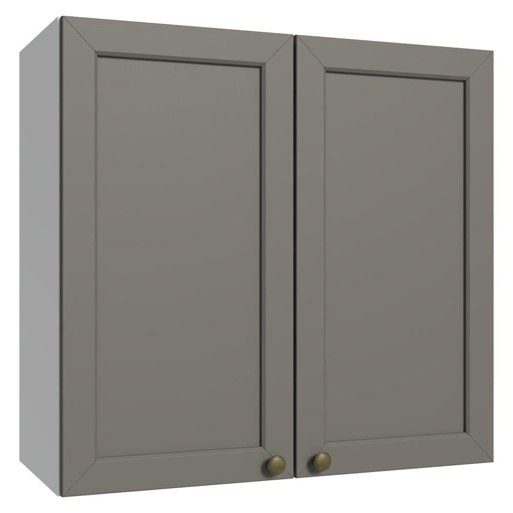 Armário Aéreo 70 Cm 2 Portas Branco/cinza Vik Madesa Branco/cinza