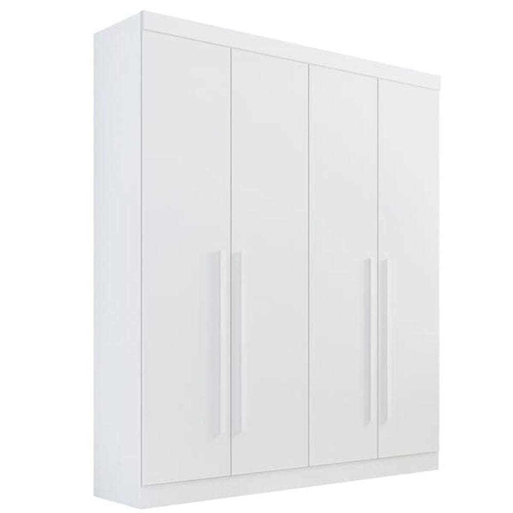 Guarda Roupa Solteiro 4 Portas 3 Gavetas - Da Vinci Plus-branco - Móveis D`doro