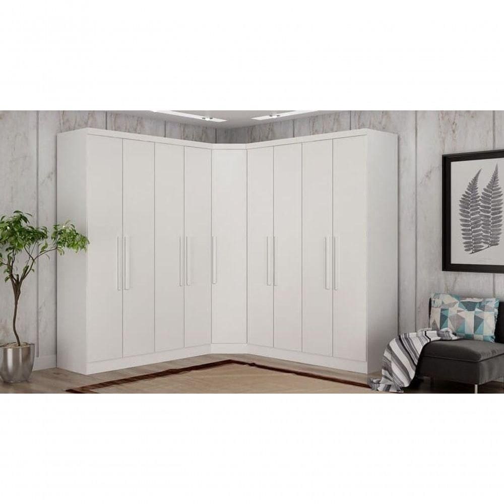 Modulado Closet Completo 9 Portas 6 Gavetas - Rizon-branco - Móveis Horizonte