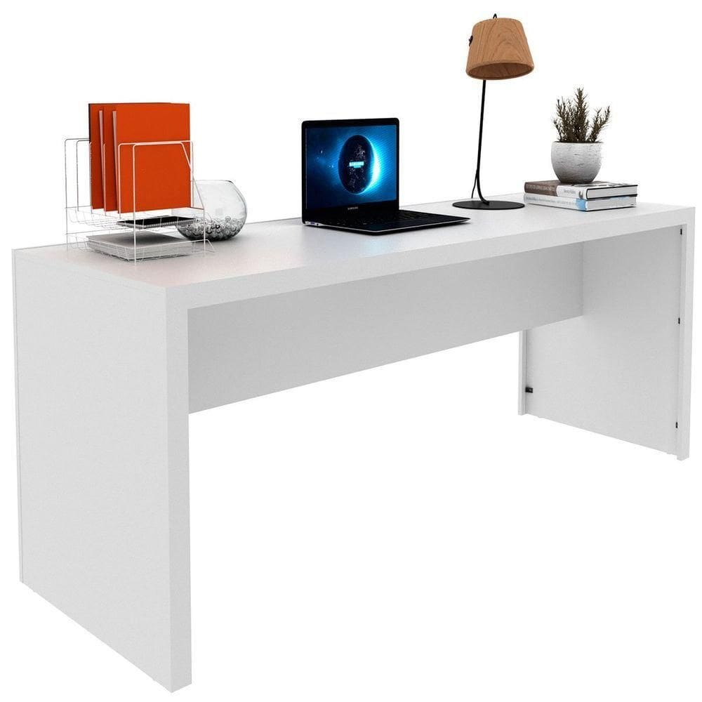 Mesa Para Escritório Escrivaninha 180 Cm Branco