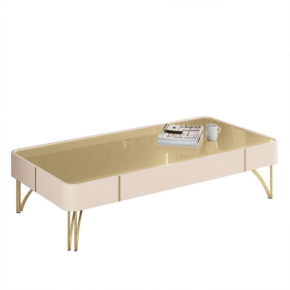 Mesa De Centro Cadenza Off White-champanhe Hb Móveis Off White-champanhe