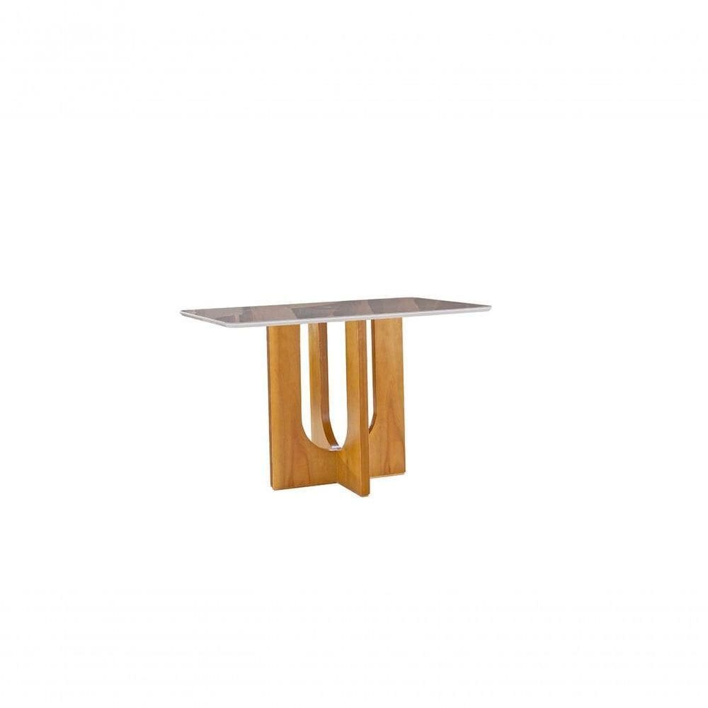 Mesa De Jantar Com Vidro Laminada Salermo Art Salas