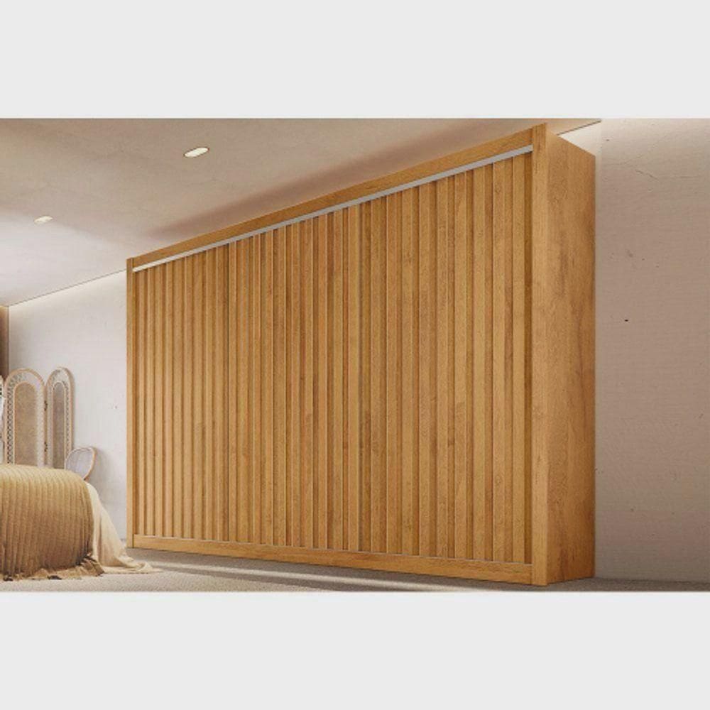 Guarda Roupa Casal Ripado 3 Portas 6 Gavetas - York-peroba - Móveis Europa