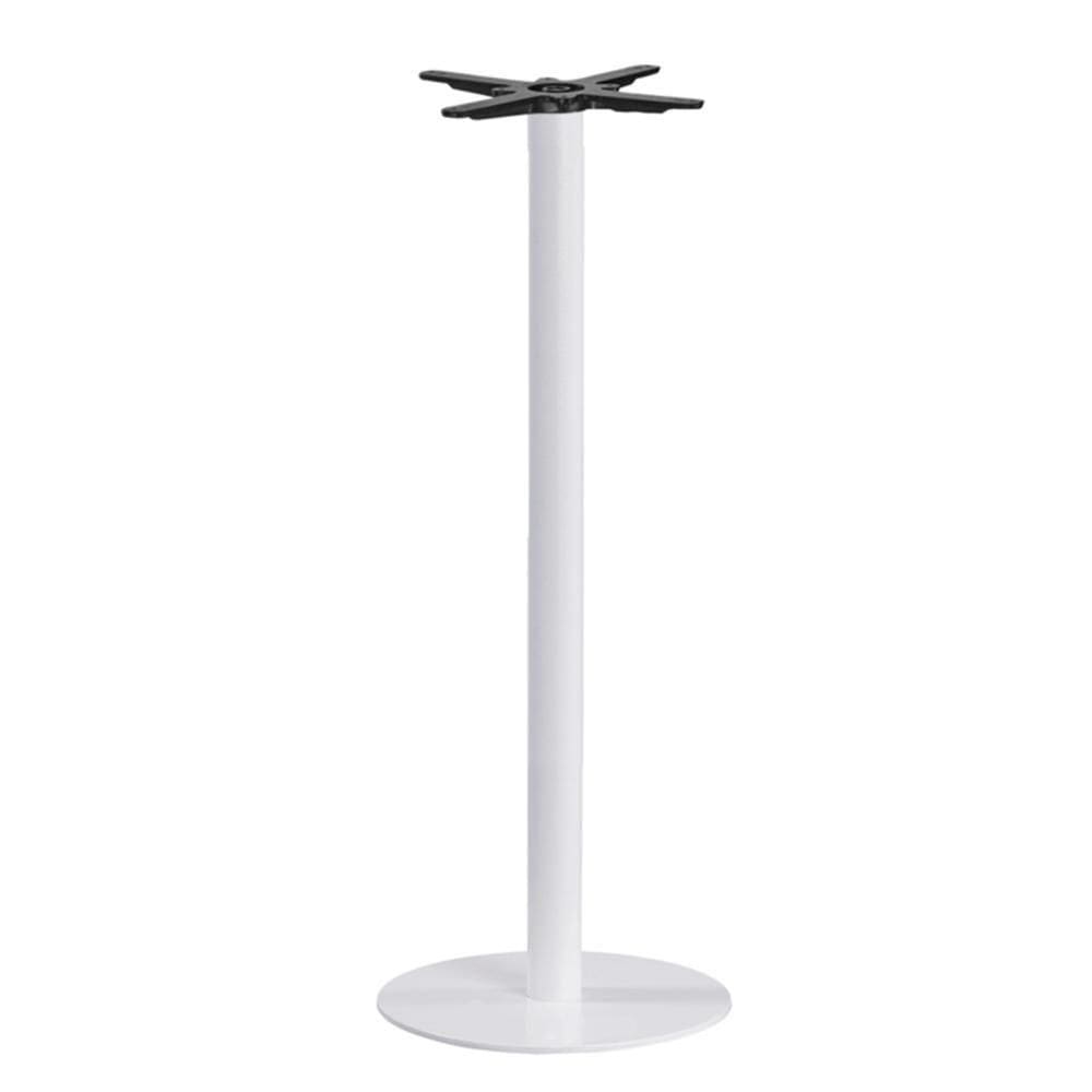 Base De Mesa De Jantar Redonda Pisa Beta Bistrô Fratini 106 Cm (altura) Aço Cor Branco Disco Redondo