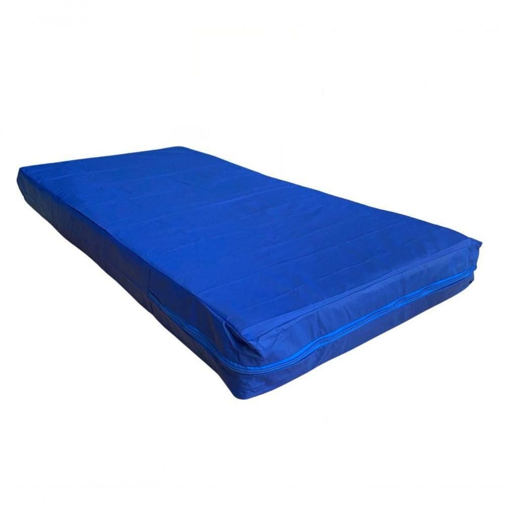 Capa P/ Colchão Solteiro Tipo Hospitalar Impermeável Azul Tamanho:88x188x20cm