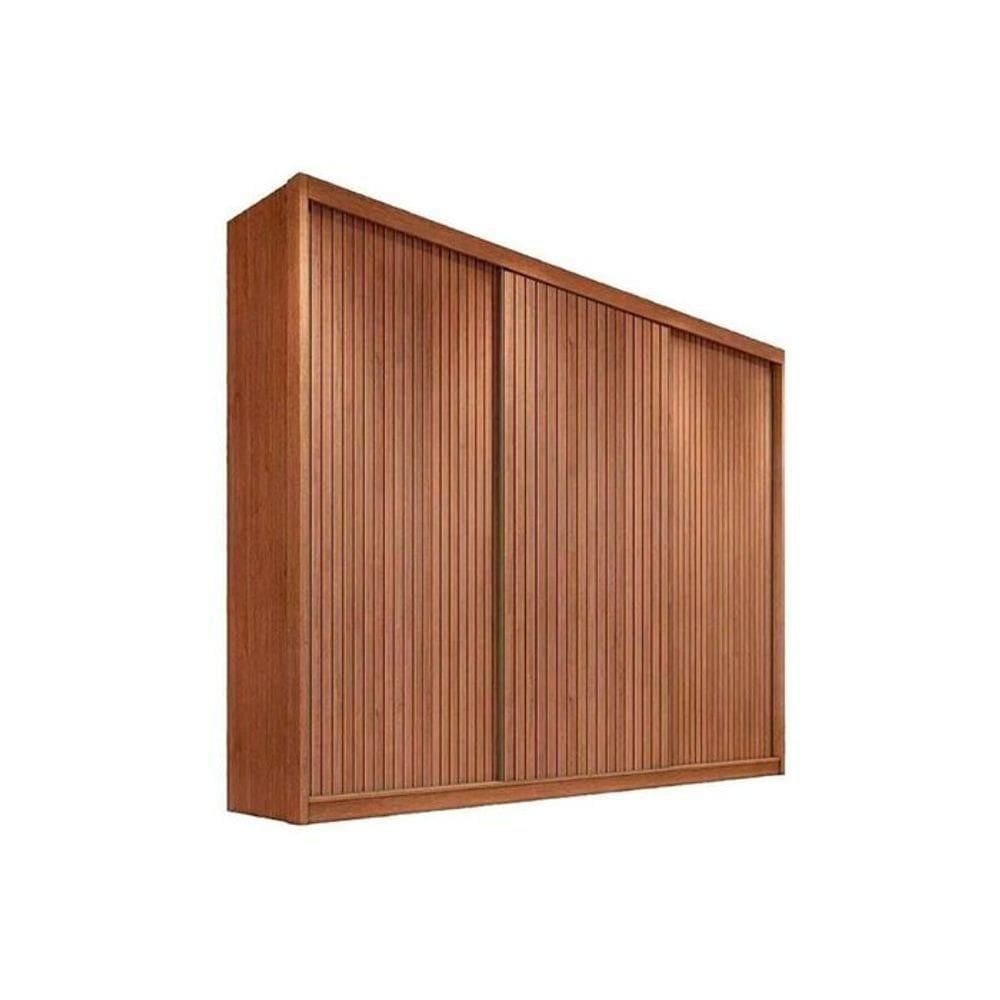 Guarda Roupa Casal- Diamond-cumaru-ripado 3d- Horizonte
