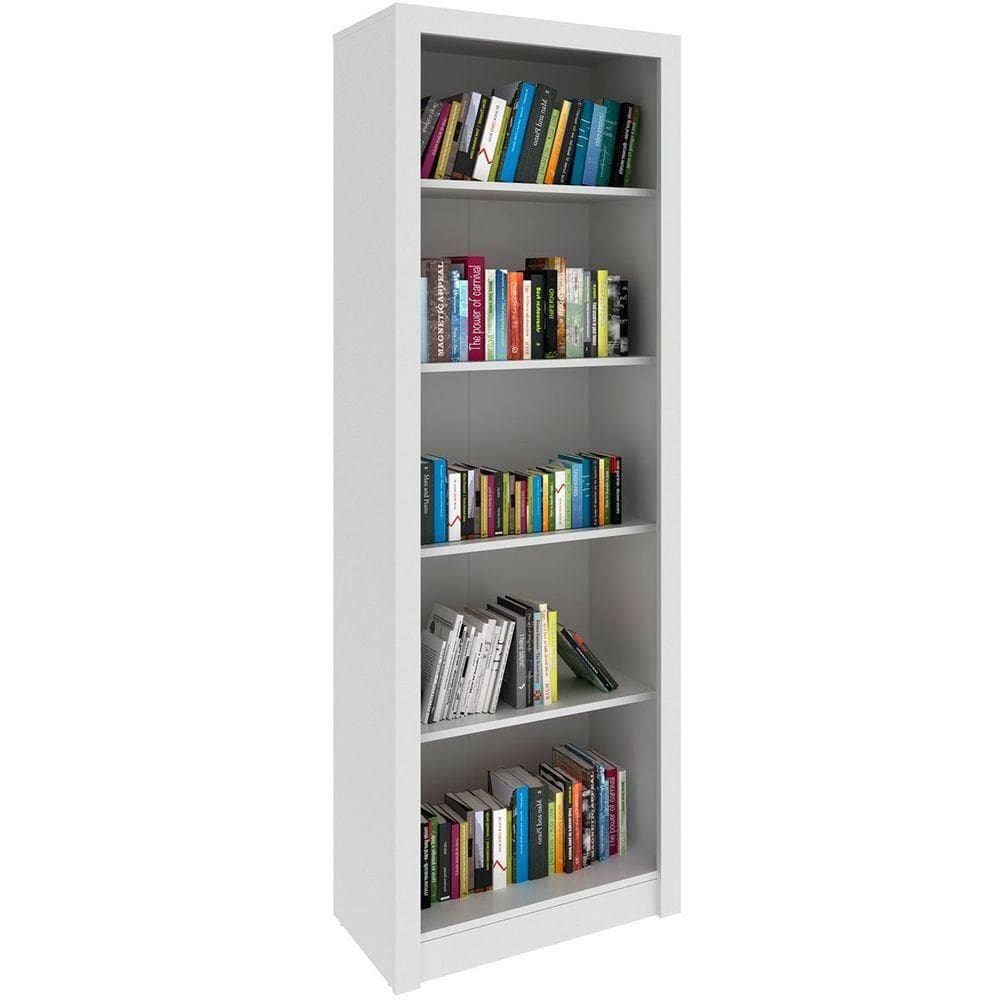 Estante Armário Alta Livreiro Multiuso Office 5 Prateleiras Branco