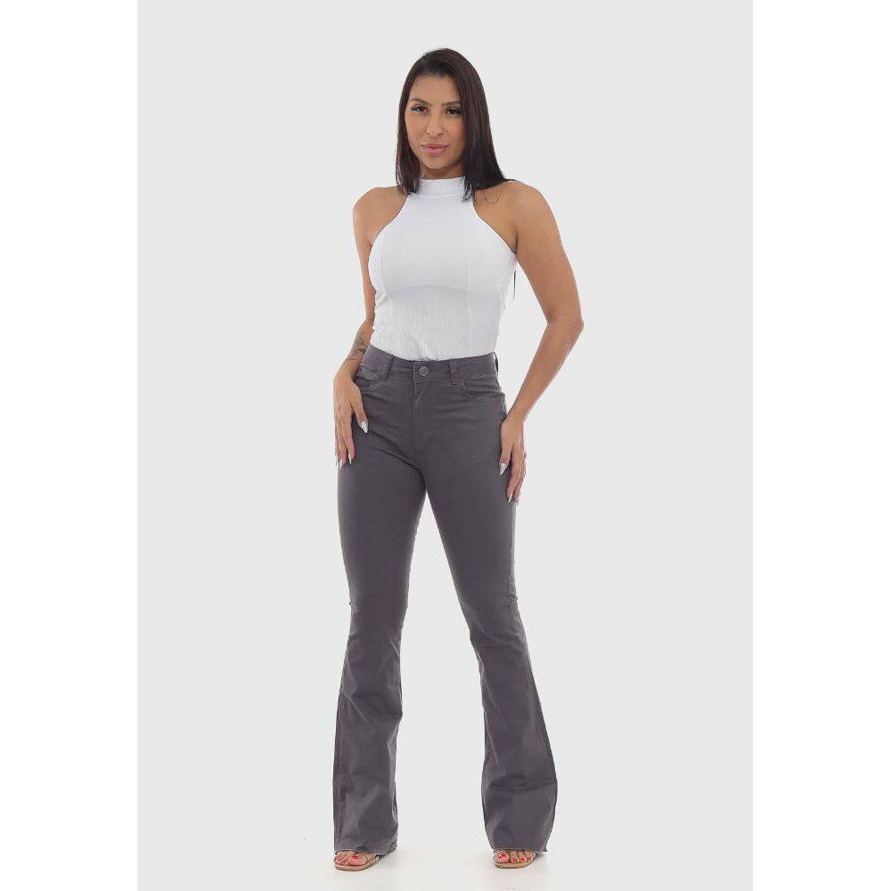 Calça Flair 7874 Cinza Bella Canvas - Cintura Alta