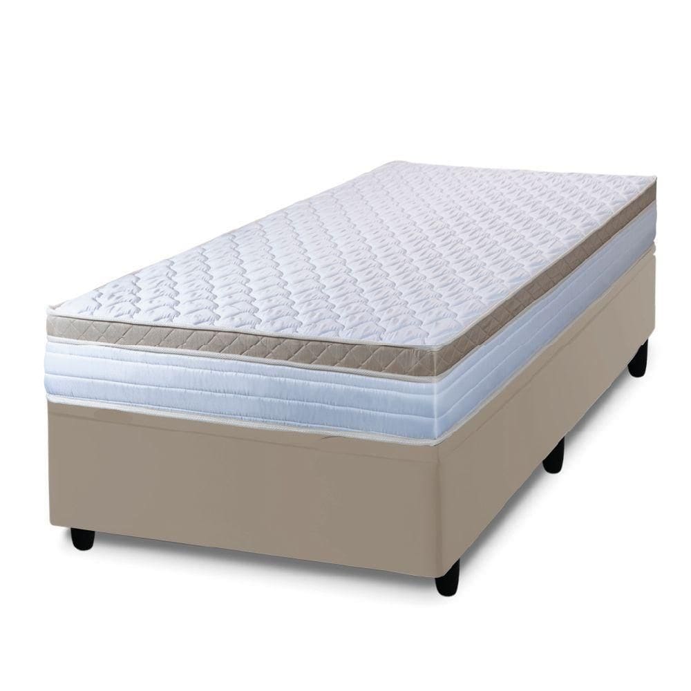 Cama Box Solteiro Colchão Com Molas Ensacadas Dunas Hellen