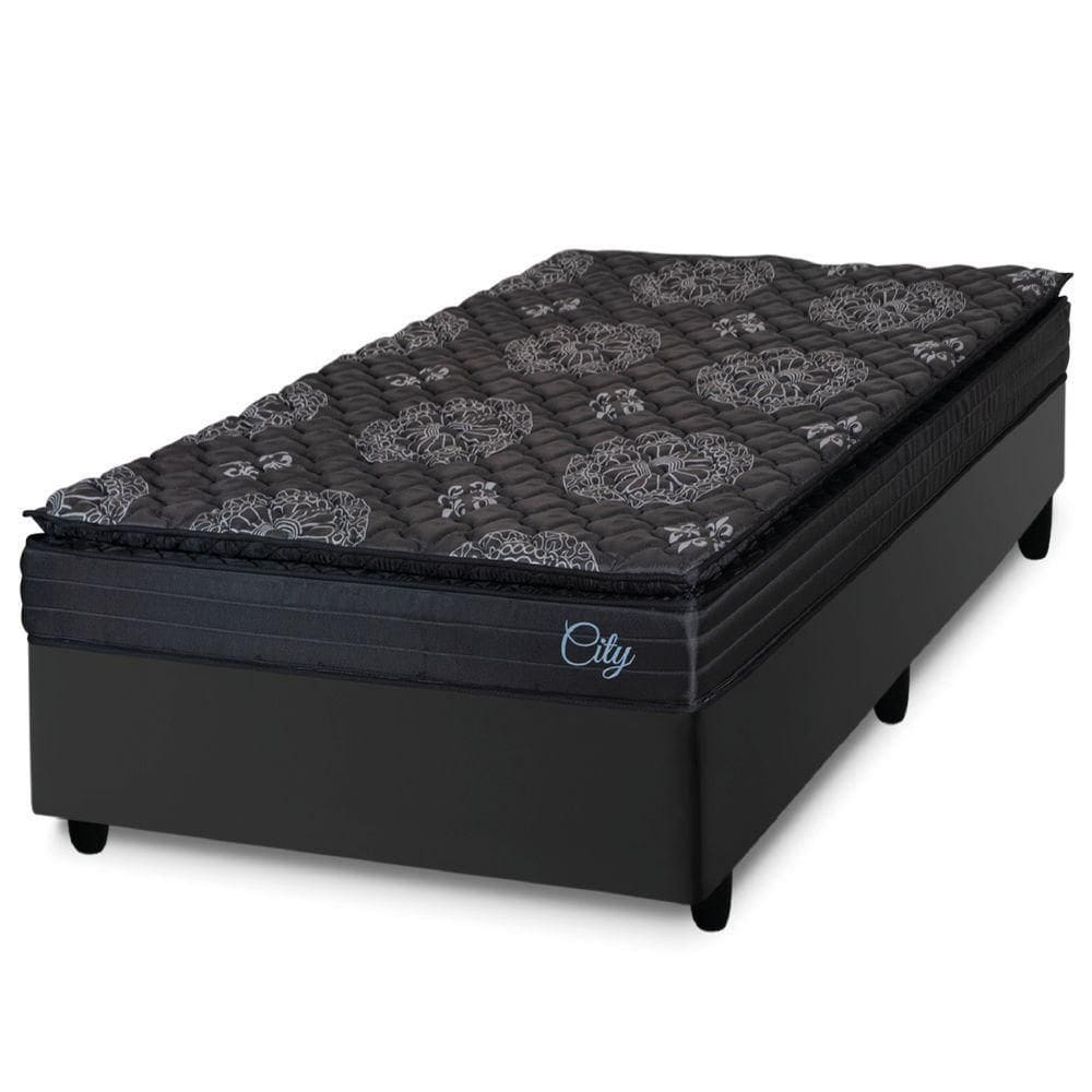 Cama Box Solteiro Colchão Com Molas Ensacadas City Hellen