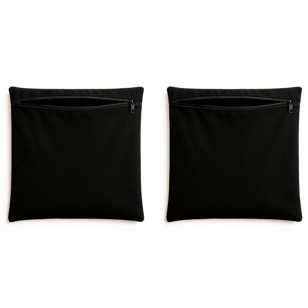Kit 2 Capa De Almofada 42cm Decorativa Suede Sofá Poltrona Preto
