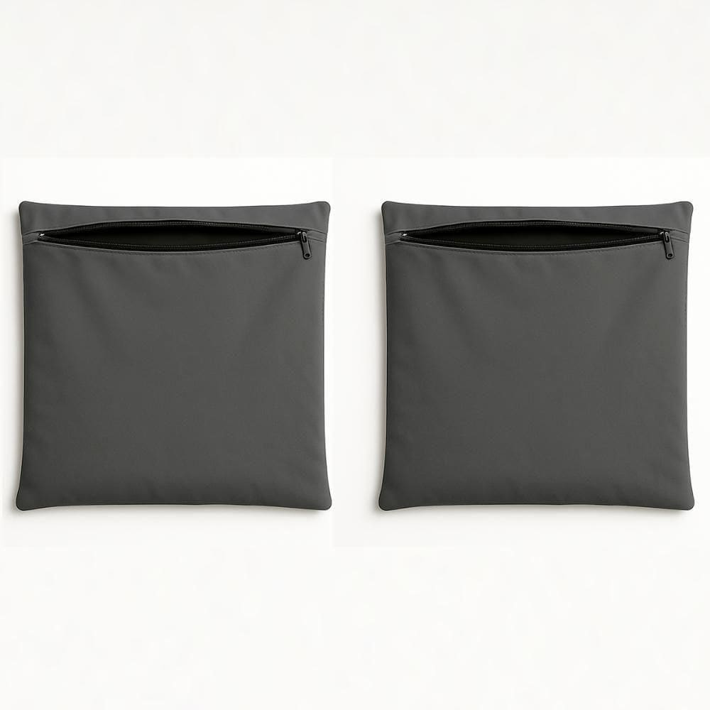 Kit 2 Capa De Almofada 42cm Decorativa Suede Sofá Poltrona Cinza