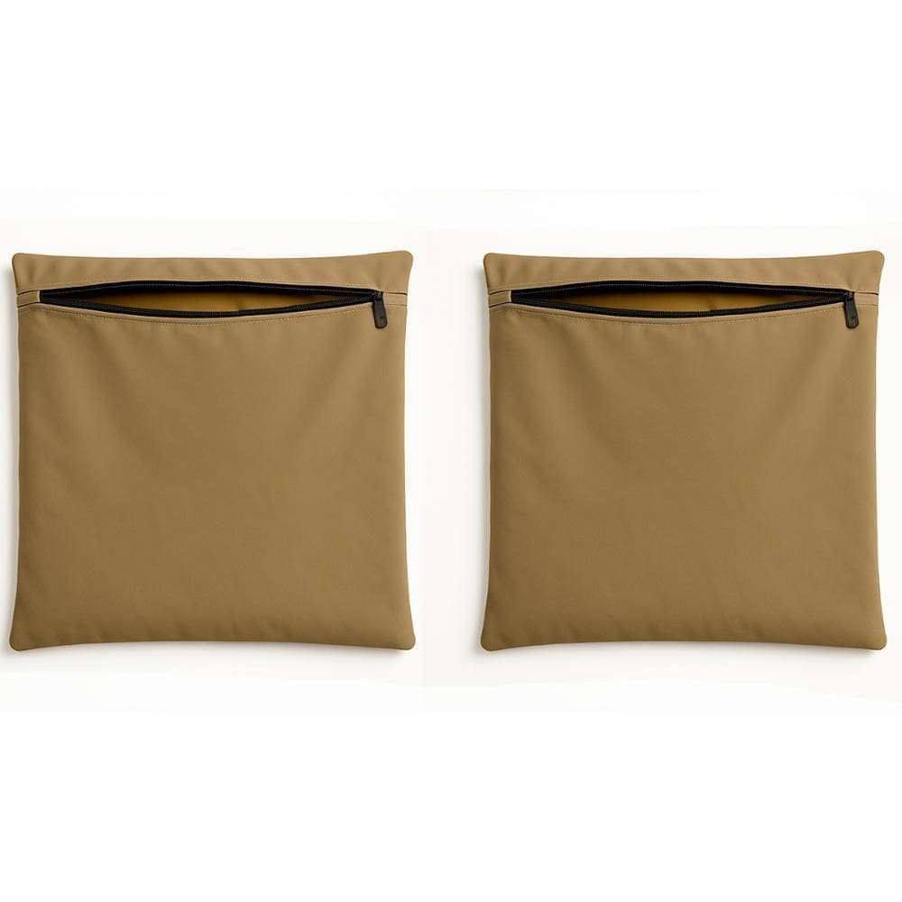 Kit 2 Capa De Almofada 42cm Decorativa Suede Sofá Poltrona Capuccino