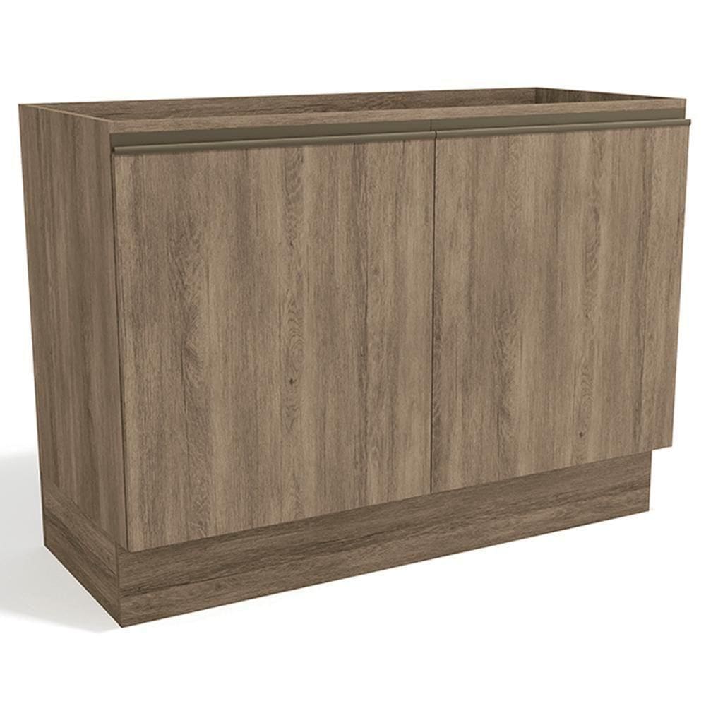 Balcao Pia Sem Tampo 2 Portas 120 Cm Mdp Maxxi G745 Kappesberg Nogal