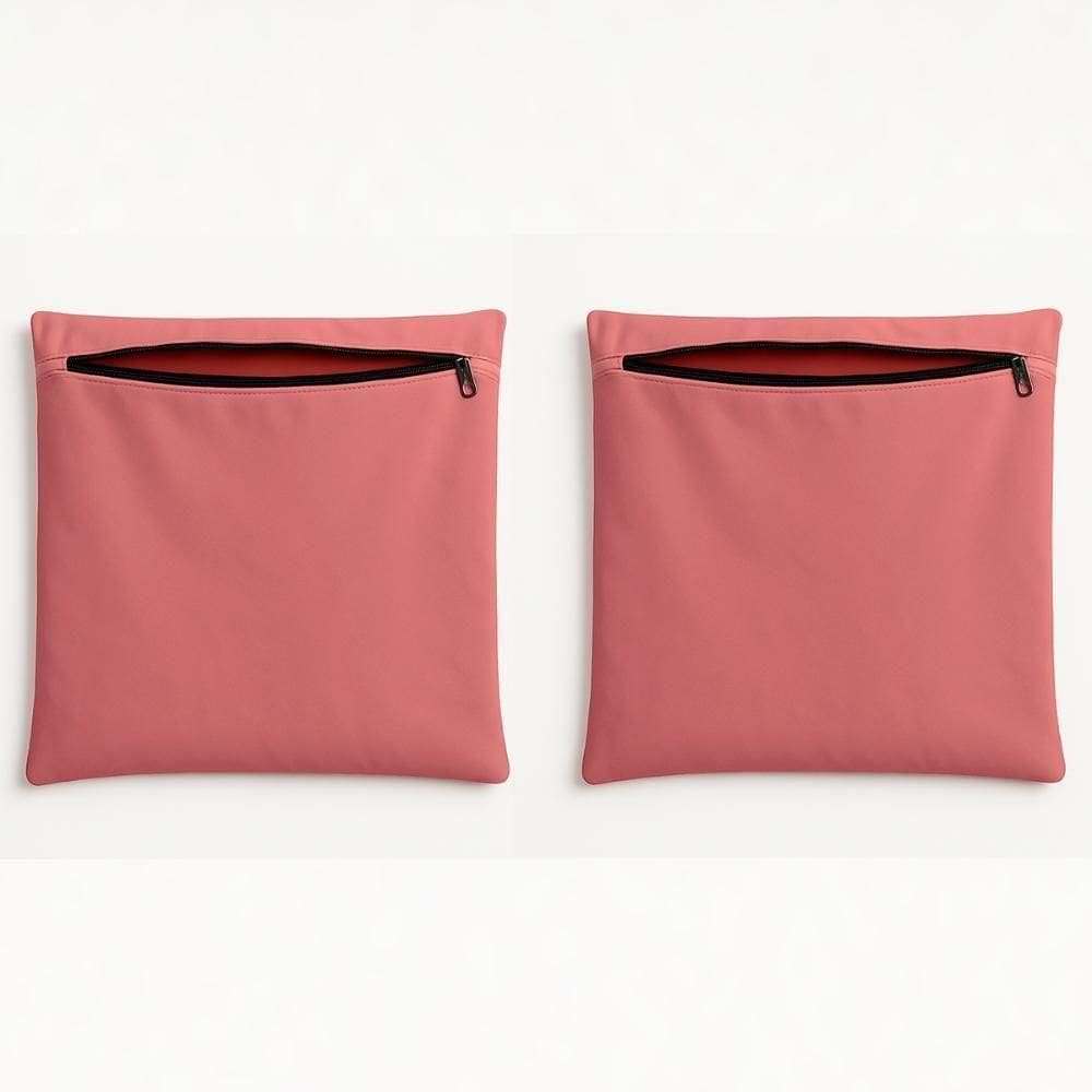 Kit 2 Capa De Almofada 42cm Decorativa Suede Sofá Poltrona Rosa