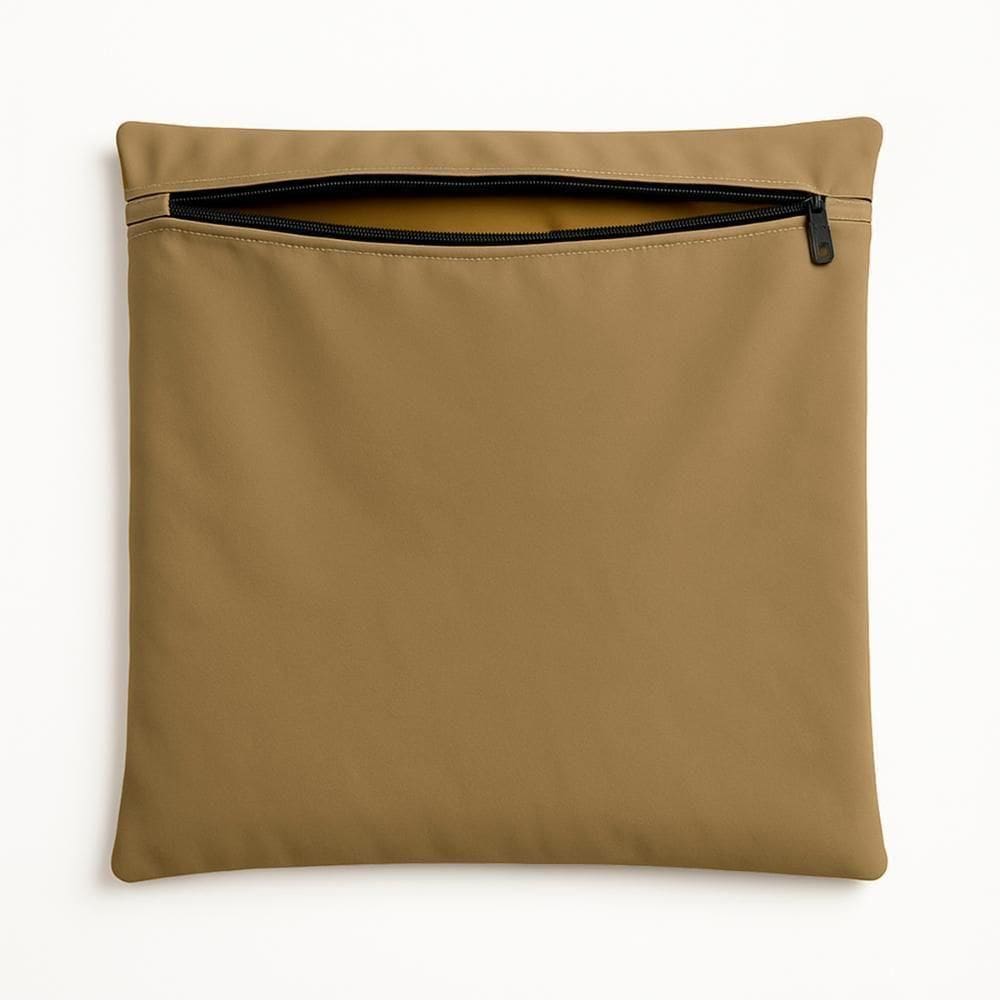 Capa De Almofada 42cm Decorativa Suede Para Sofá E Cadeira Capuccino