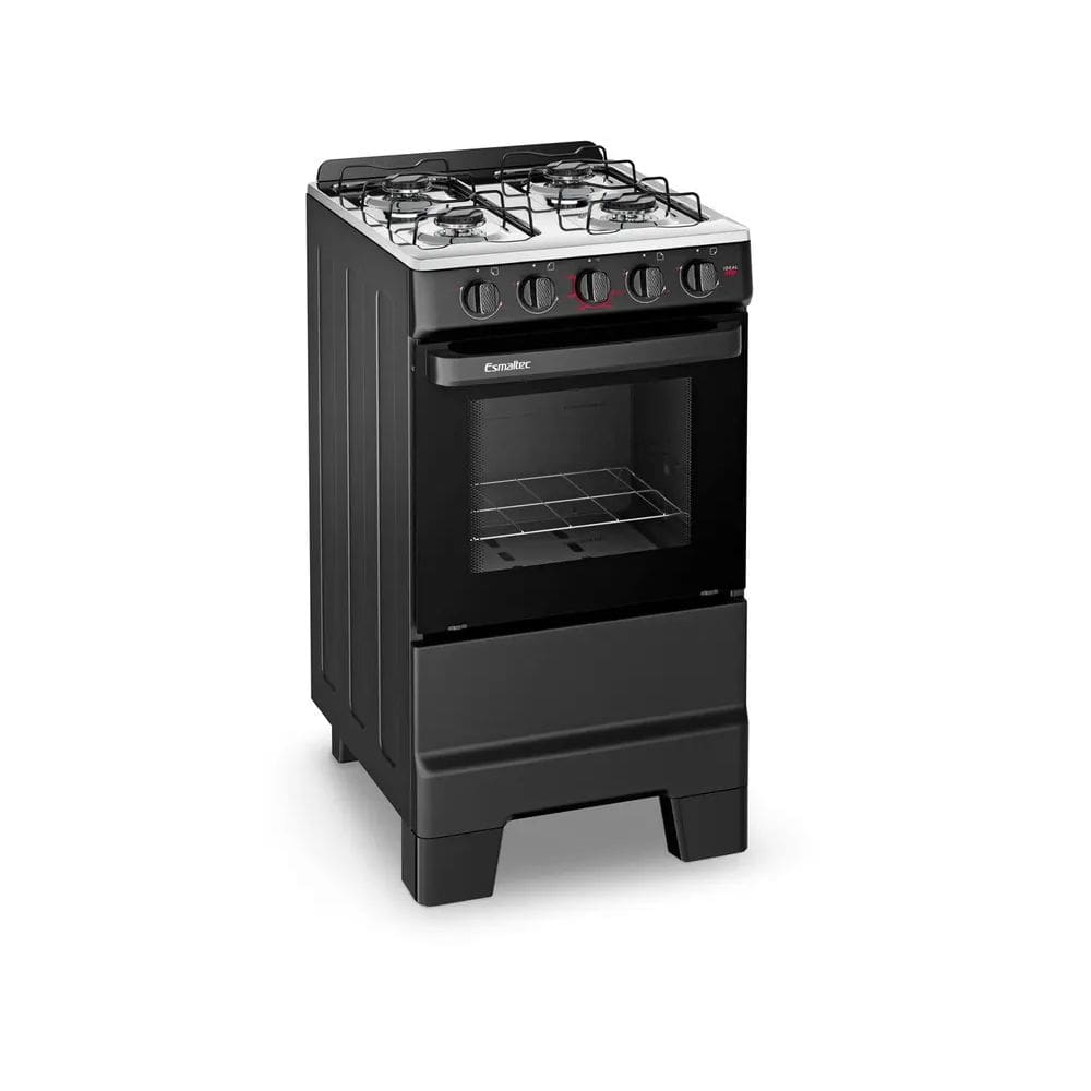 Fogão Esmaltec 4 Bocas Ideal Pop F4isp4120pt Acendimento Manual Preto