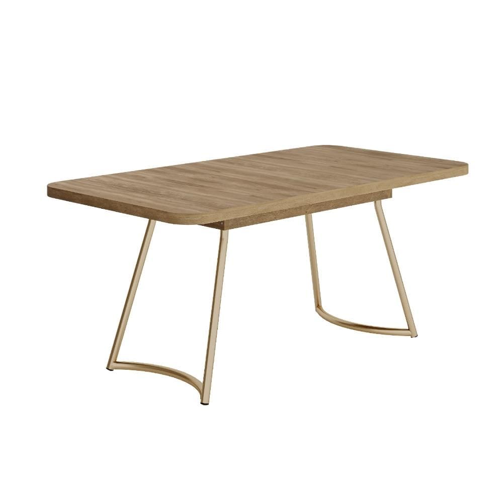 Mesa Toscana 6 lugares Carraro Carvalho c/ Dourado