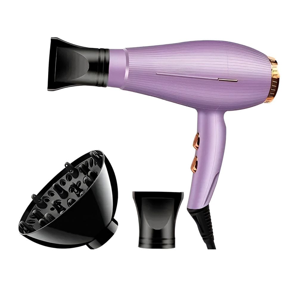 Secador de Cabelo 220V Profissional Difusor de Calor Lilás