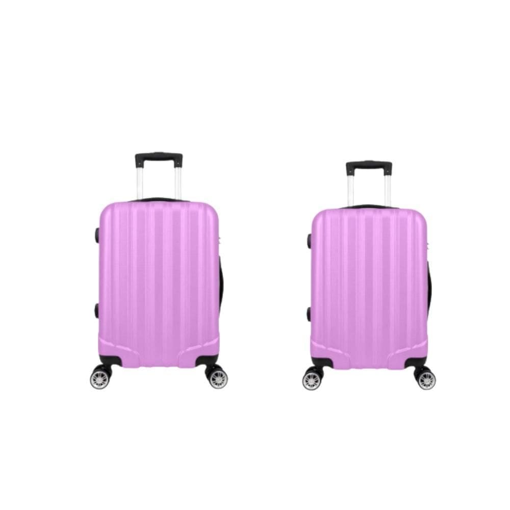 Kit Mala de Viagem abs 2 peças Adventure e Action Fortt Rosa - MAB01-RA