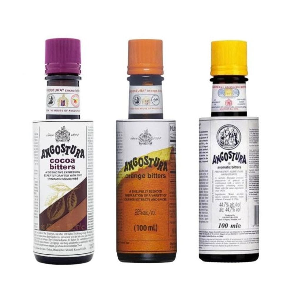 Kit 3 Bitter`s Angostura 100ml - Orange + Cocoa + Aromatic