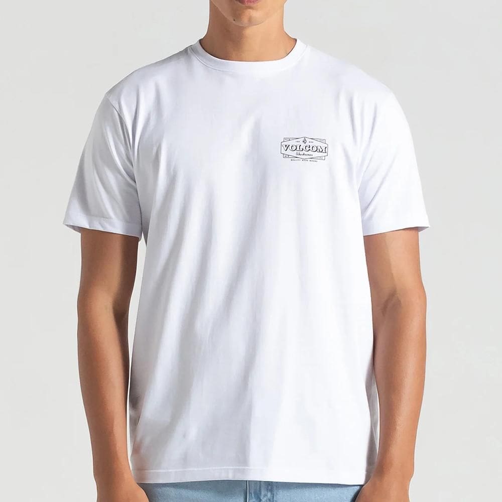Camiseta Volcom Workwear Union WT25 Masculina Branco