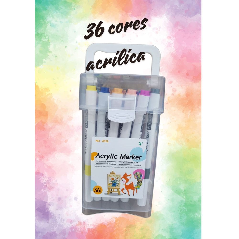 Canetinha para colorir livro de colorir pintar Bobi Gudi 36, 48 ou 60 cores