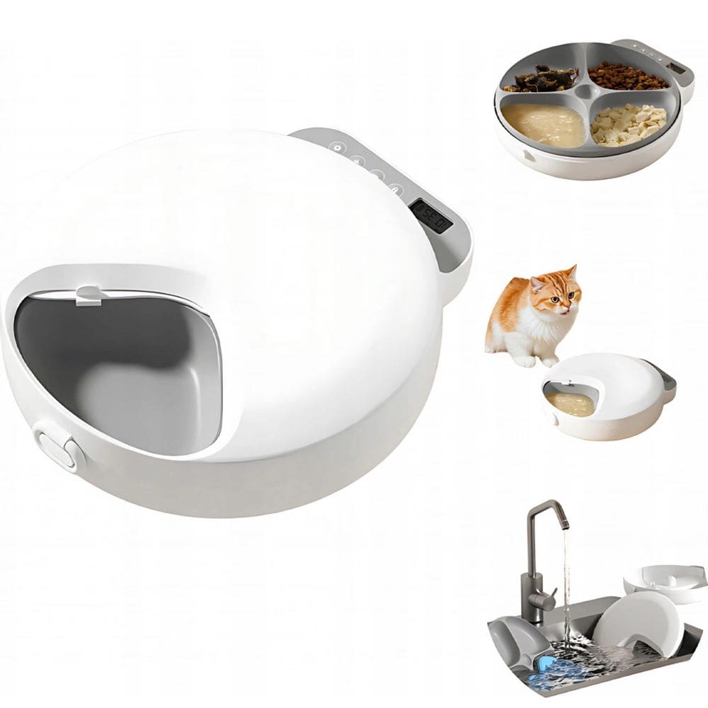 Comedouro Automatico Raçao Gato Pet Cachorro Programavel Comida Dieta Porçoes Petisco Animais