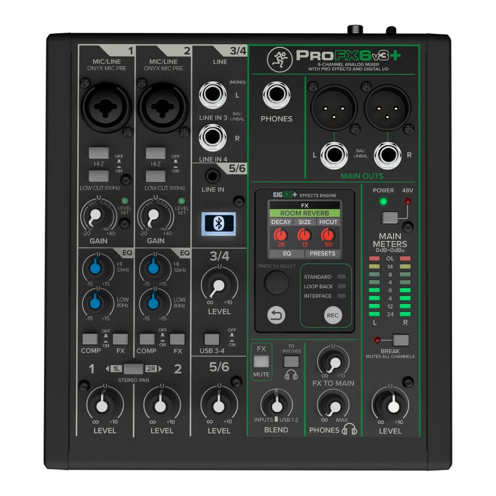 Mesa de Som Profx6v3+ Mackie